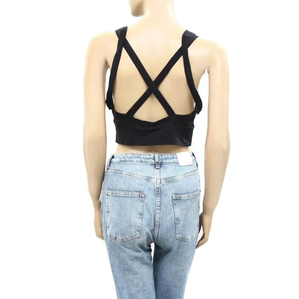 Free People Intimately Outlines Studded Brami Cropped Top Embellished M 263798